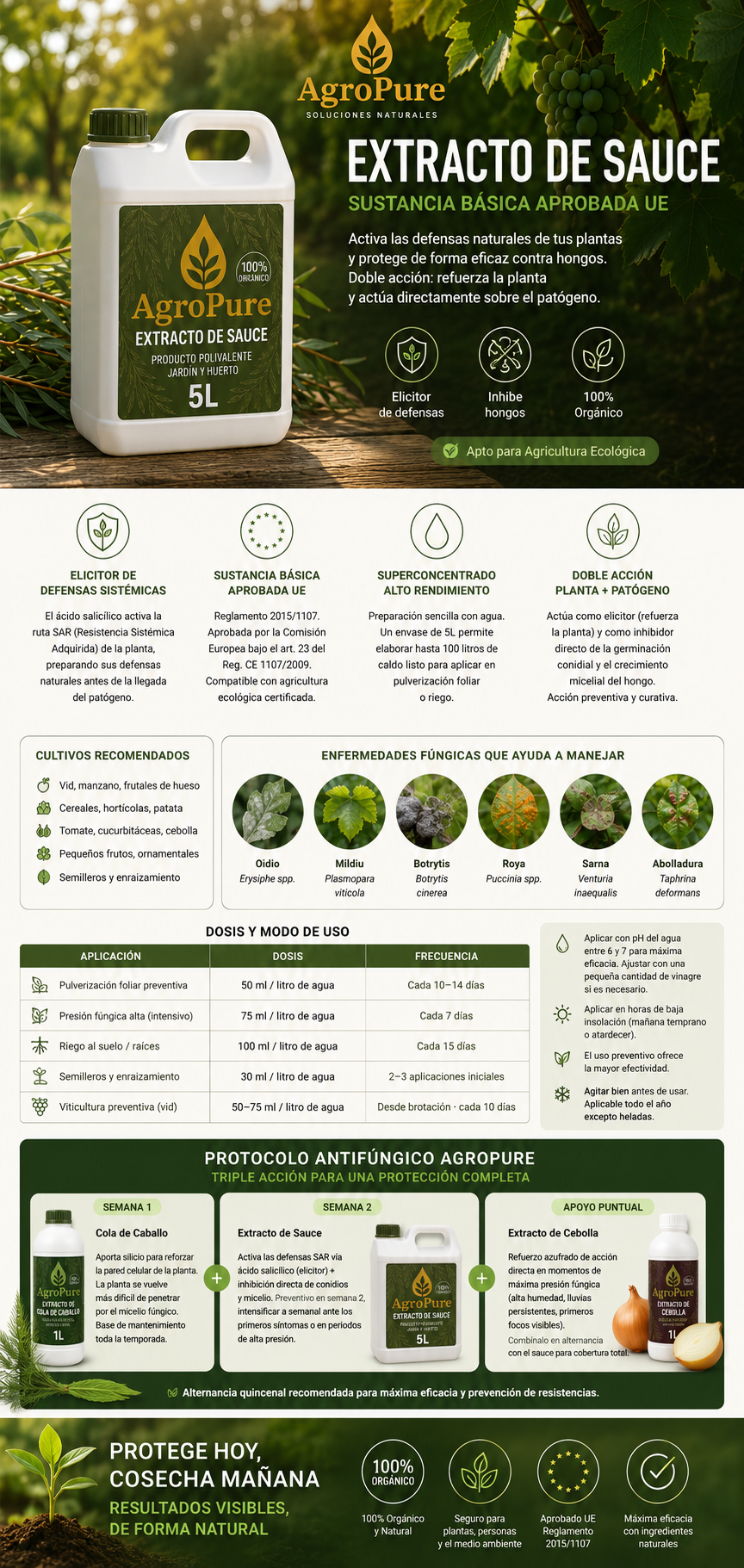 Extracto de Corteza de Sauce 5 L - AgroPure