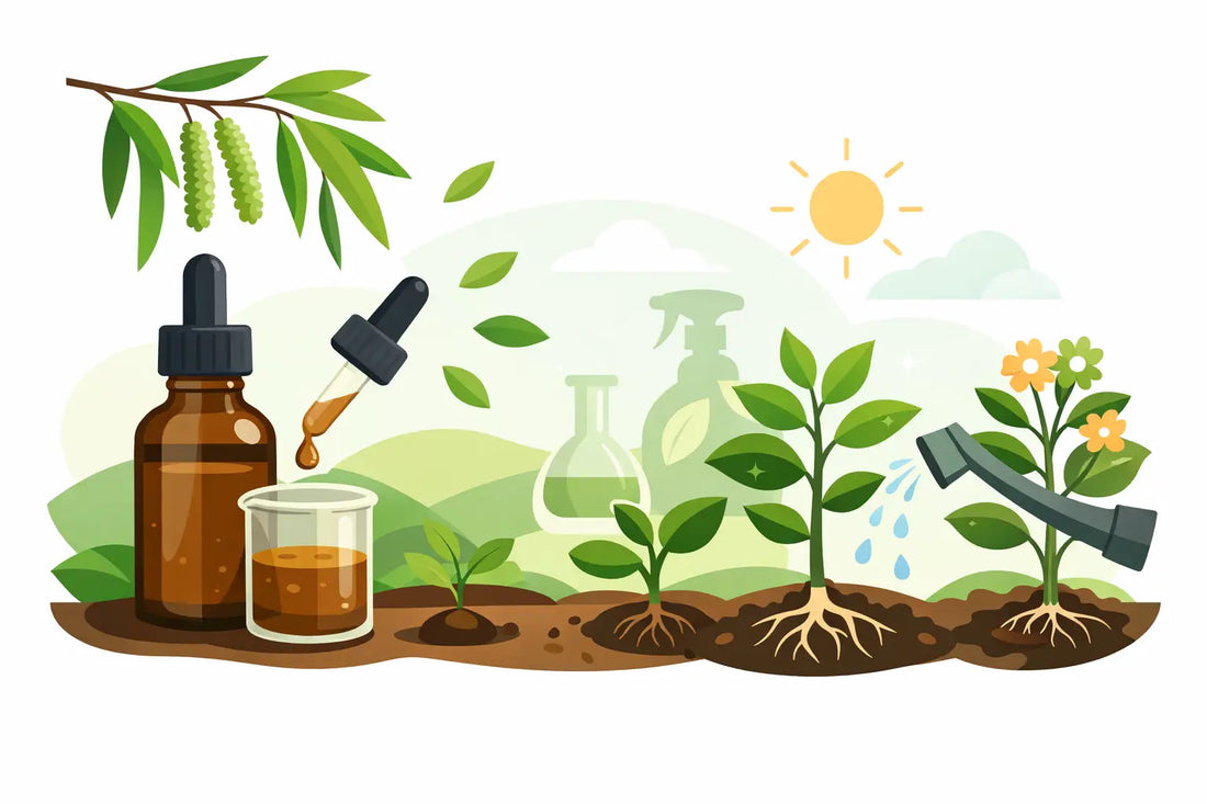 Extracto de sauce para plantas y su uso