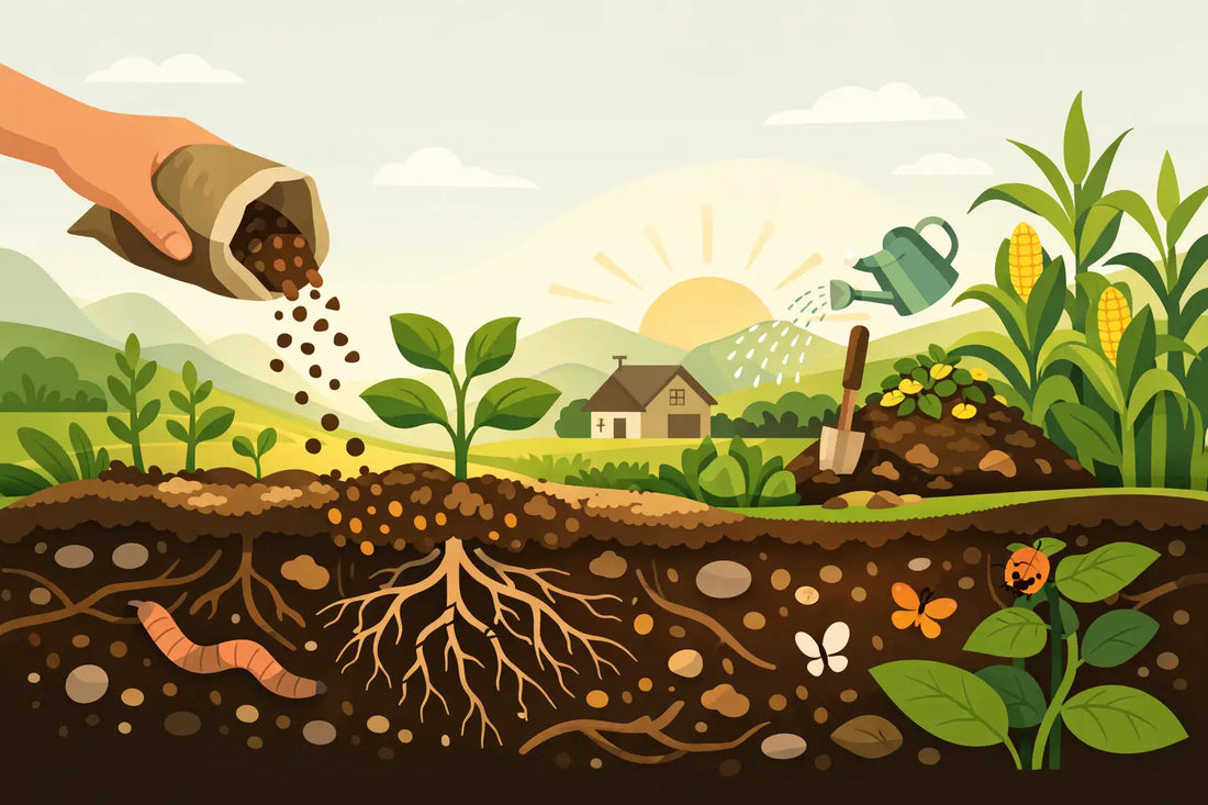 Fertilizante orgánico para un suelo vivo y fértil
