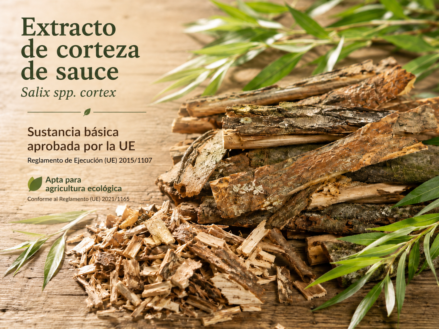 Extracto de corteza de sauce AgroPure — preparado vegetal antifúngico aprobado sustancia básica UE